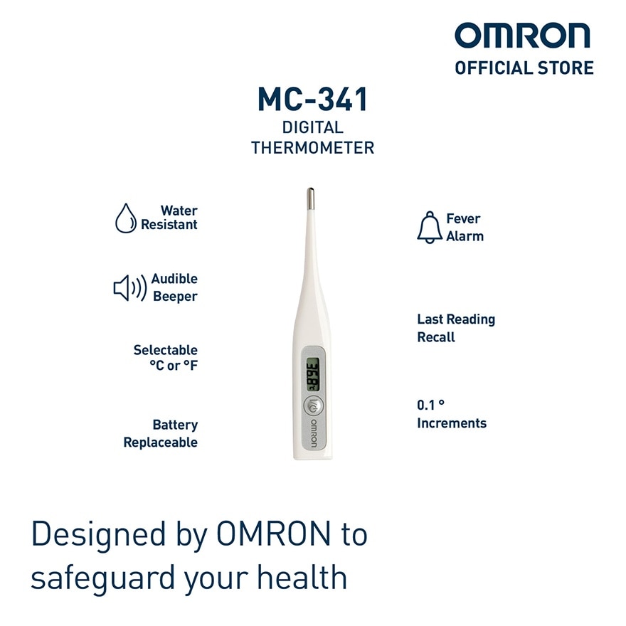 OMRON MC-341 Digital Pencil-type Thermometer for Baby and Body Temperature