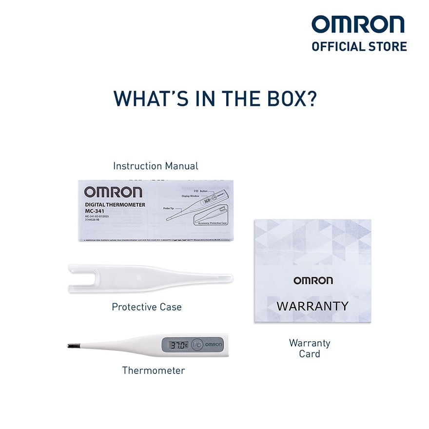 OMRON MC-341 Digital Pencil-type Thermometer for Baby and Body Temperature