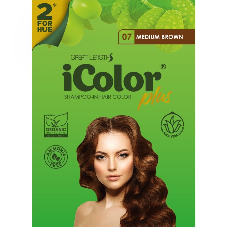 ICOLOR Plus Shampoo Dye 2 For Hue Medium Brown 30ml