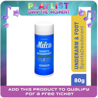 MILCU - Sports Deodorant Underarm & Foot Powder 80g