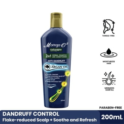 MORINGA Moringa-O2 Herbal Anti-Dandruff Shampoo & Conditioner with Argan Oil (2-in-1) 200ml