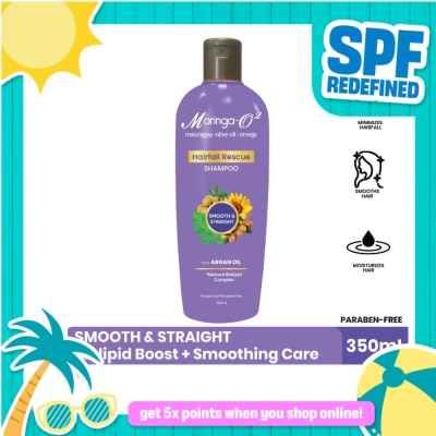 MORINGA - MORINGA-O2 Herbal Hair Fall Rescue Shampoo Smooth & Straight with Argan Oil 350ml