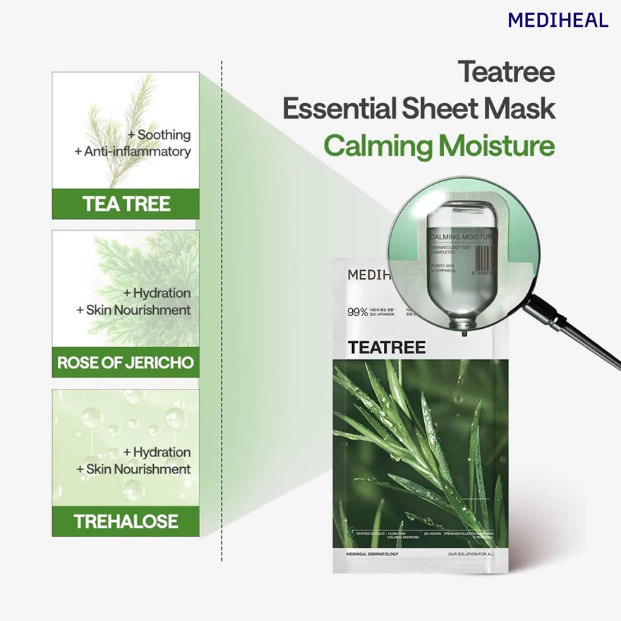 MEDIHEAL Teatree Essential Mask Calming Moisture image