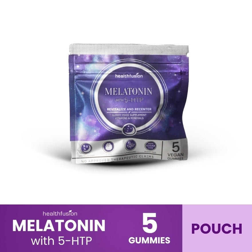 HEALTH FUSION Melatonin With 5-HTP Gummy Food Supplement 5 gummies