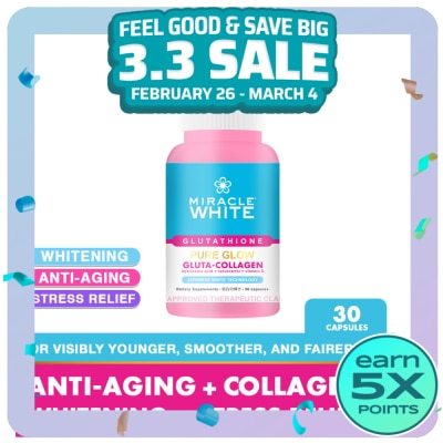 MIRACLE WHITE MIRACLE WHITE Pure Glow Gluta-Collagen 30 Capsules