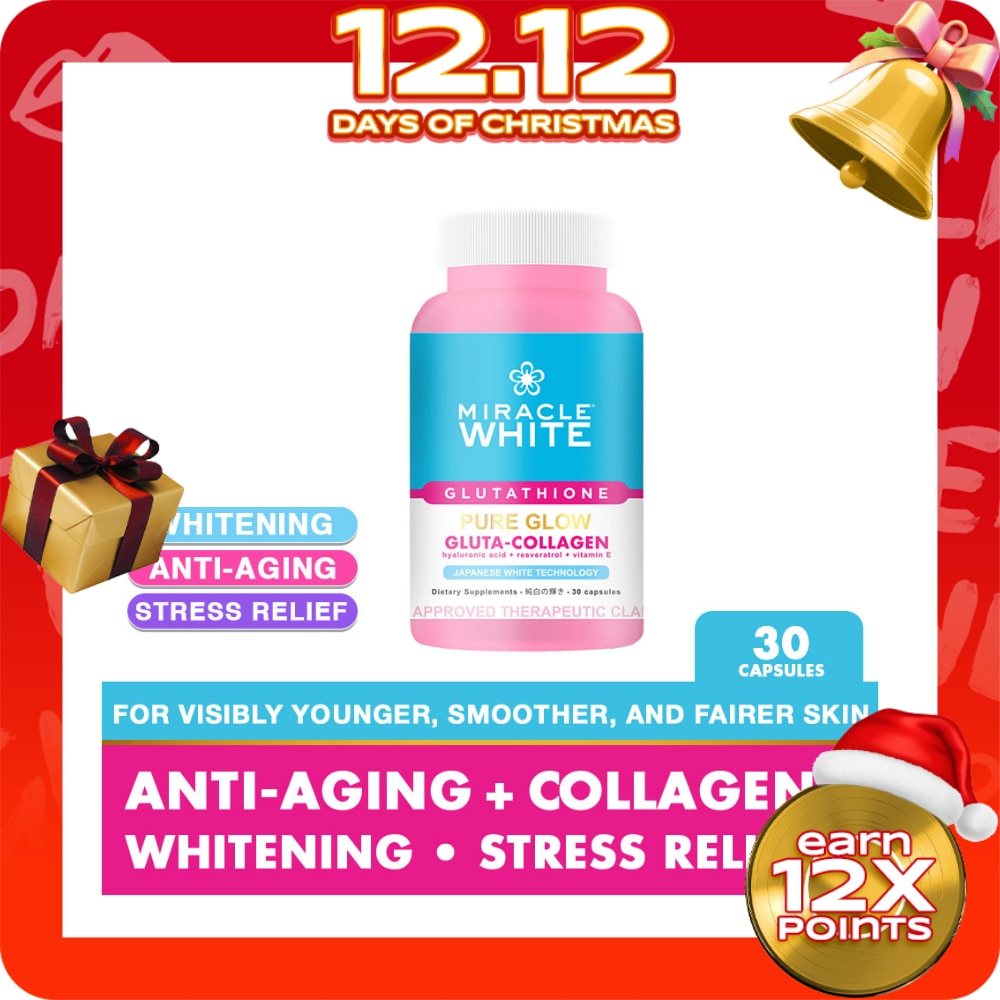 MIRACLE WHITE Pure Glow Gluta-Collagen 30 Capsules