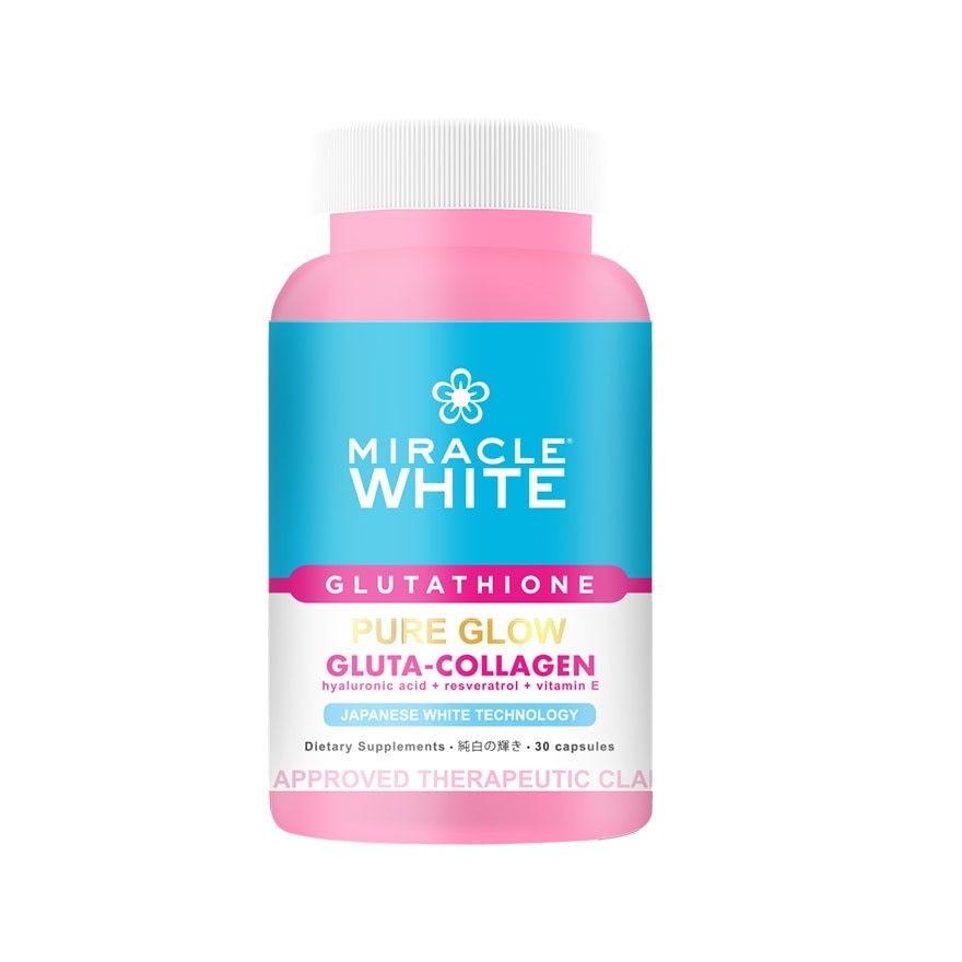 MIRACLE WHITE Pure Glow Gluta-Collagen 30 Capsules