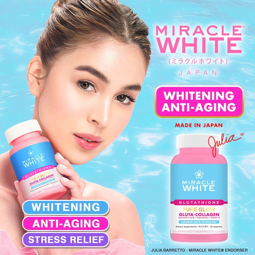 MIRACLE WHITE Pure Glow Gluta-Collagen 30 Capsules