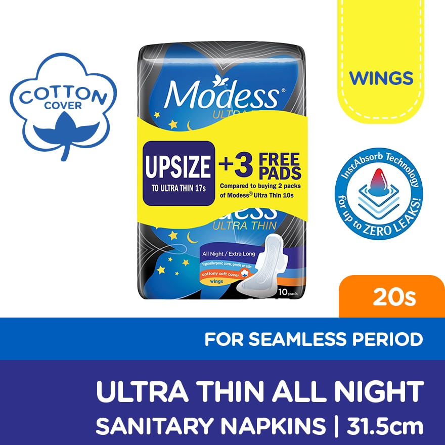 MODESS Ultra Thin All Night Upsizing 20s image