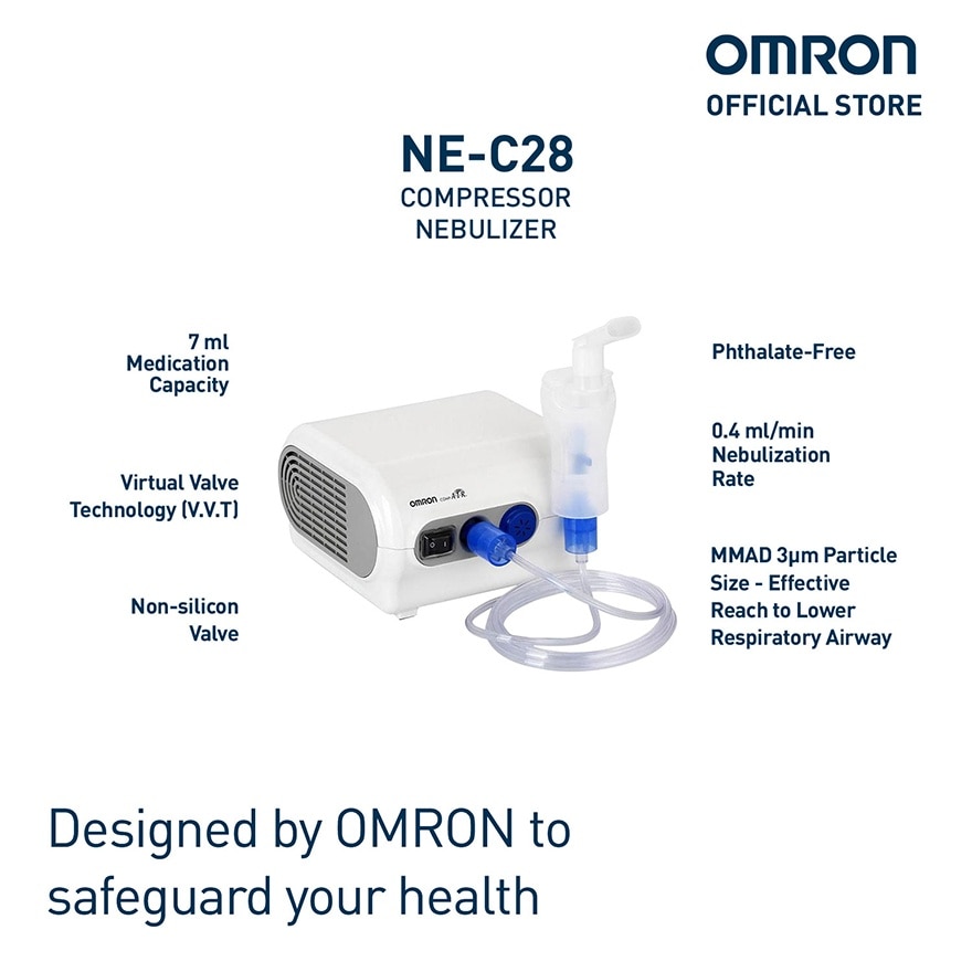 OMRON NE-C28 Compressor Nebulizer Asthma with Complete Set