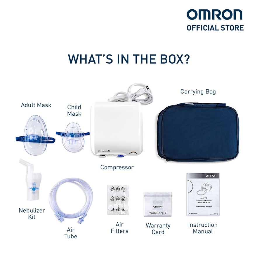OMRON NE-C28 Compressor Nebulizer Asthma with Complete Set