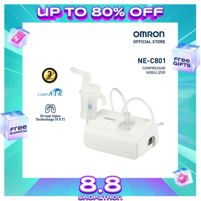 OMRON OMRON NE-C801 Compressor Nebulizer for Asthma with Complete Set