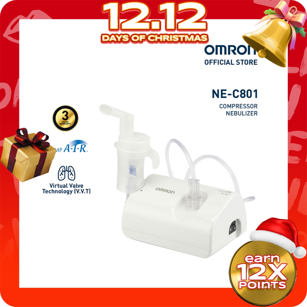 OMRON NE-C801 Compressor Nebulizer for Asthma with Complete Set