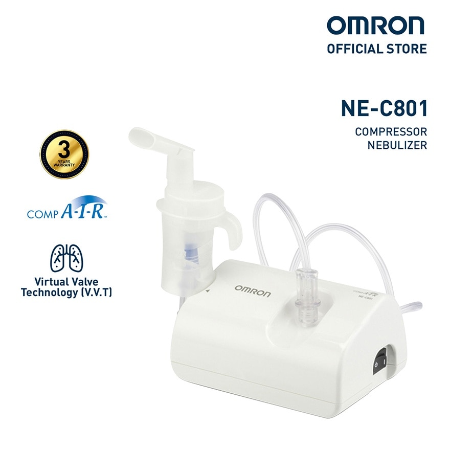 OMRON NE-C801 Compressor Nebulizer for Asthma with Complete Set