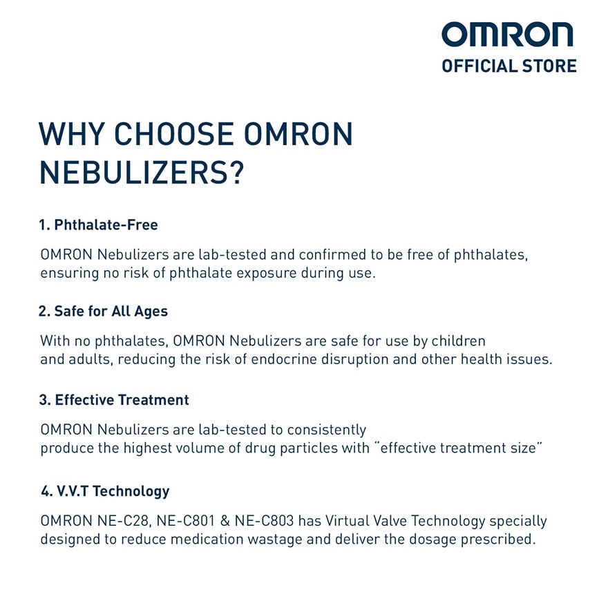 OMRON NE-C801 Compressor Nebulizer for Asthma with Complete Set