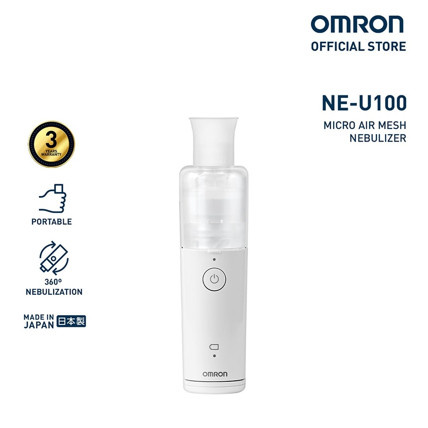 OMRON NE-U100 Portable Mesh Nebulizer for Asthma with Complete Set