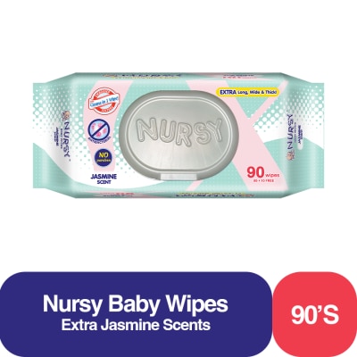 NURSY - NURSY Baby Wipes Extra Jasmine Scent 90 Wipes