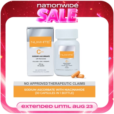 nuwhite advanced whitening l-glutathione collagen & placenta capsules Vitamin C plus Sodium Ascorbate with Niacinamide 500mg 30 DSIP (10 MG) - Kojic foam wash Selection:1 Ampoule