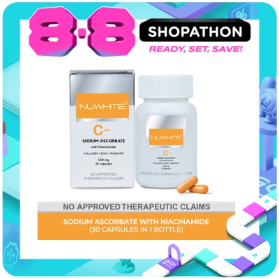 NUWHITE - NUWHITE Vitamin C plus Sodium Ascorbate with Niacinamide 500mg 30 capsules image