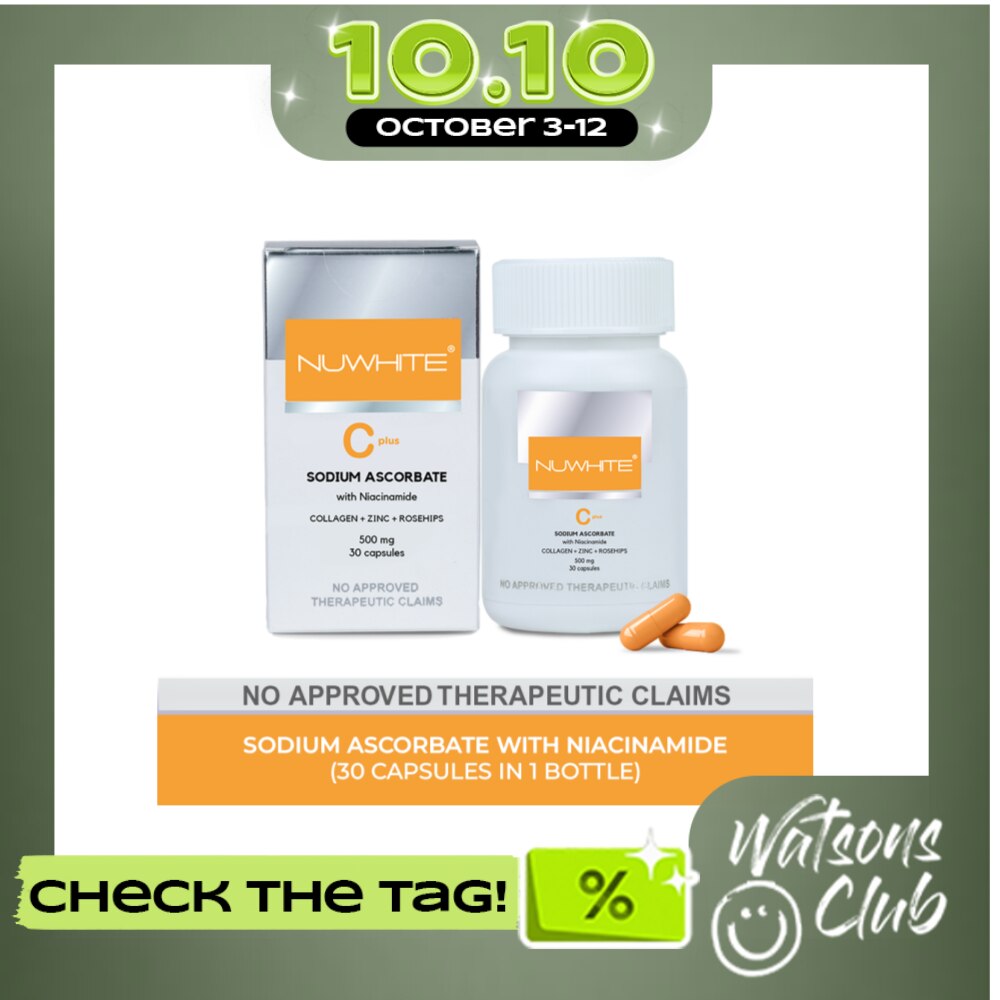 NUWHITE Vitamin C plus Sodium Ascorbate with Niacinamide 500mg 30 capsules image