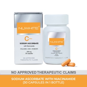 maximum intake of glutathione per day NUWHITE, NUWHITE Vitamin C plus Sodium Ascorbate with Niacinamide 500mg 30  capsules