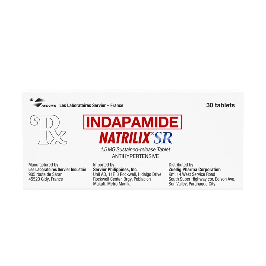 Natrilix Indapamide hemihydrate 1.5mg 1 Tablet [Prescription Required] image
