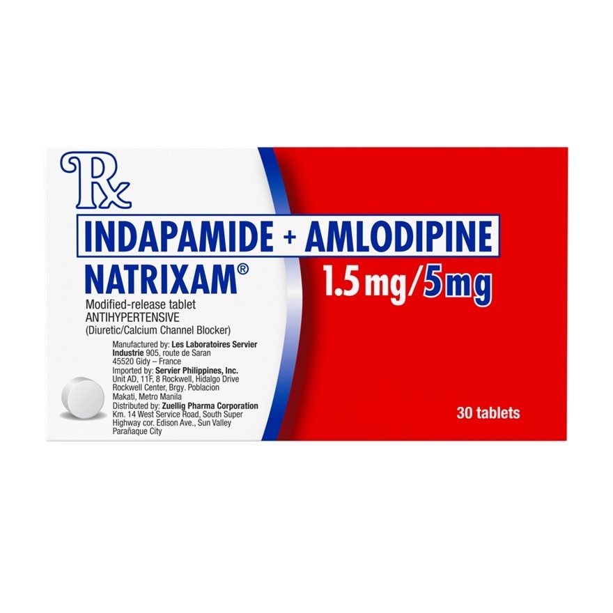 Indapamide + Amlodipine besilate 1.5mg/5mg 1 Tablet [PRESCRIPTION REQUIRED]
