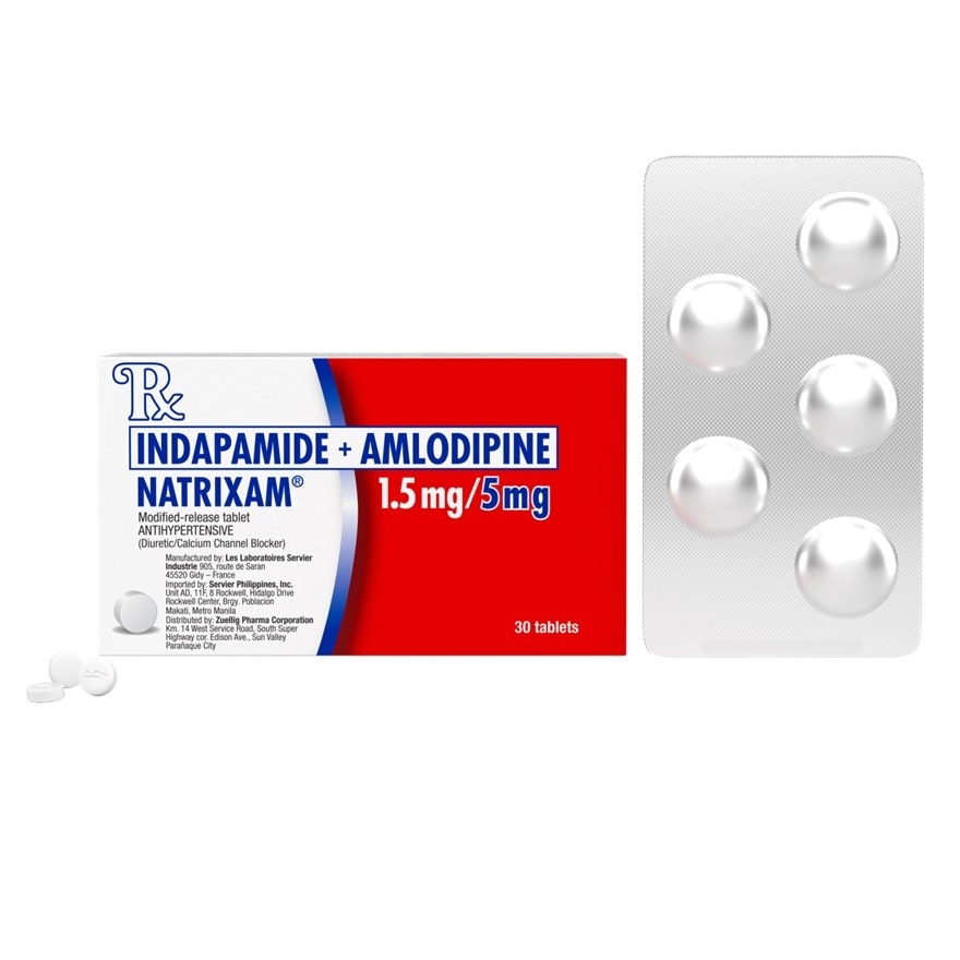 Indapamide + Amlodipine besilate 1.5mg/5mg 1 Tablet [PRESCRIPTION REQUIRED]