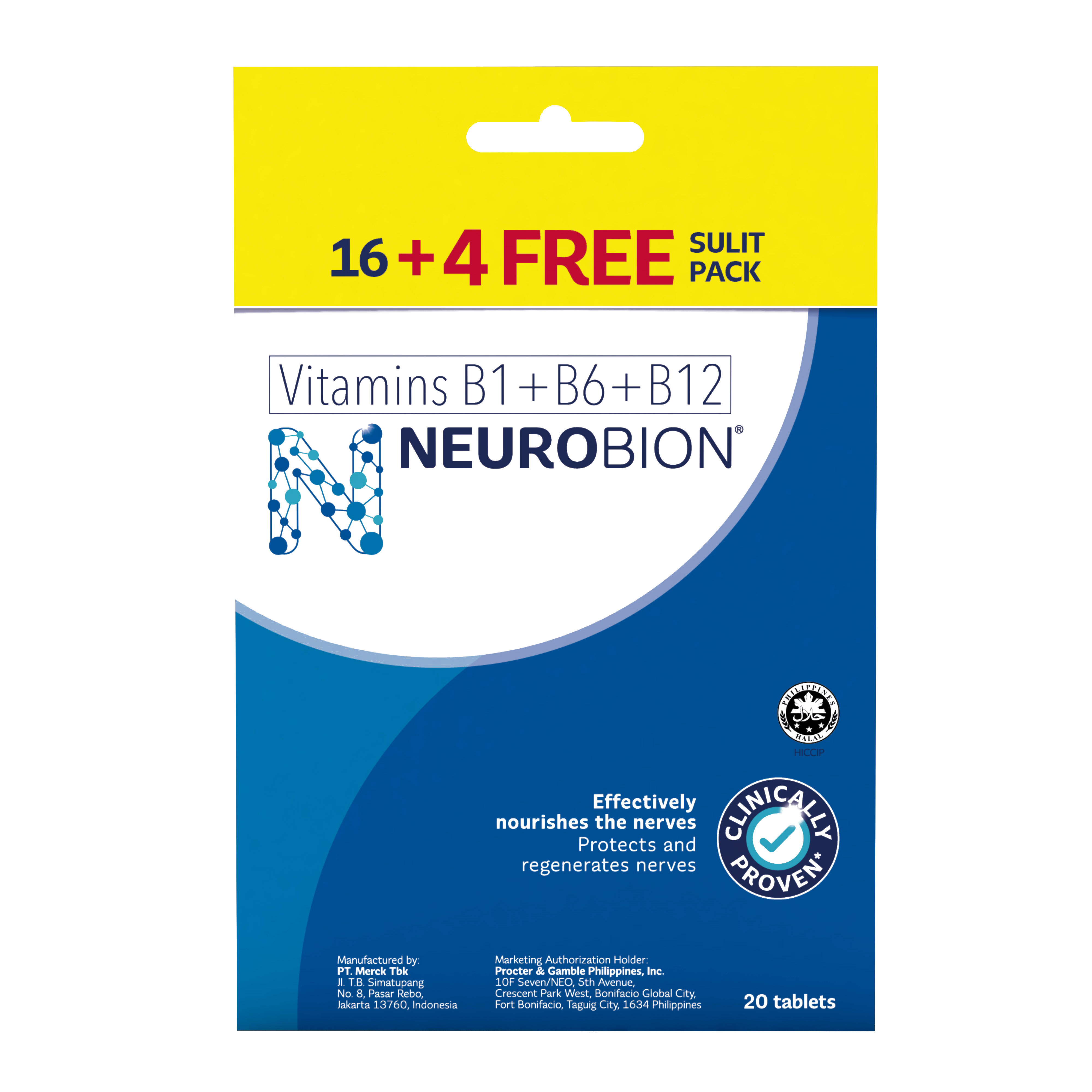 NEUROBION Vitamins B1 + B6+ B12 Buy 16+4 Sulit Pack