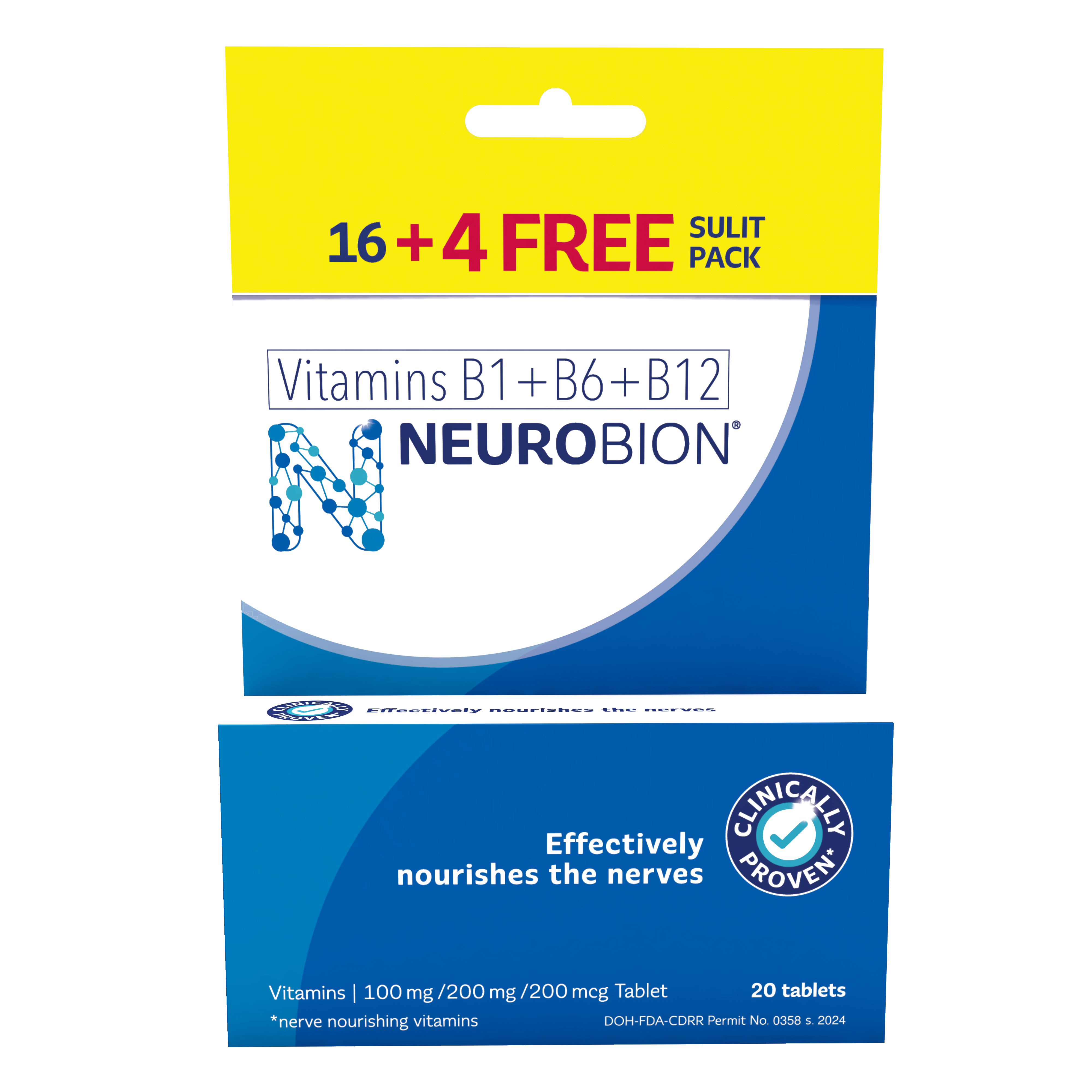 NEUROBION Vitamins B1 + B6+ B12 Buy 16+4 Sulit Pack