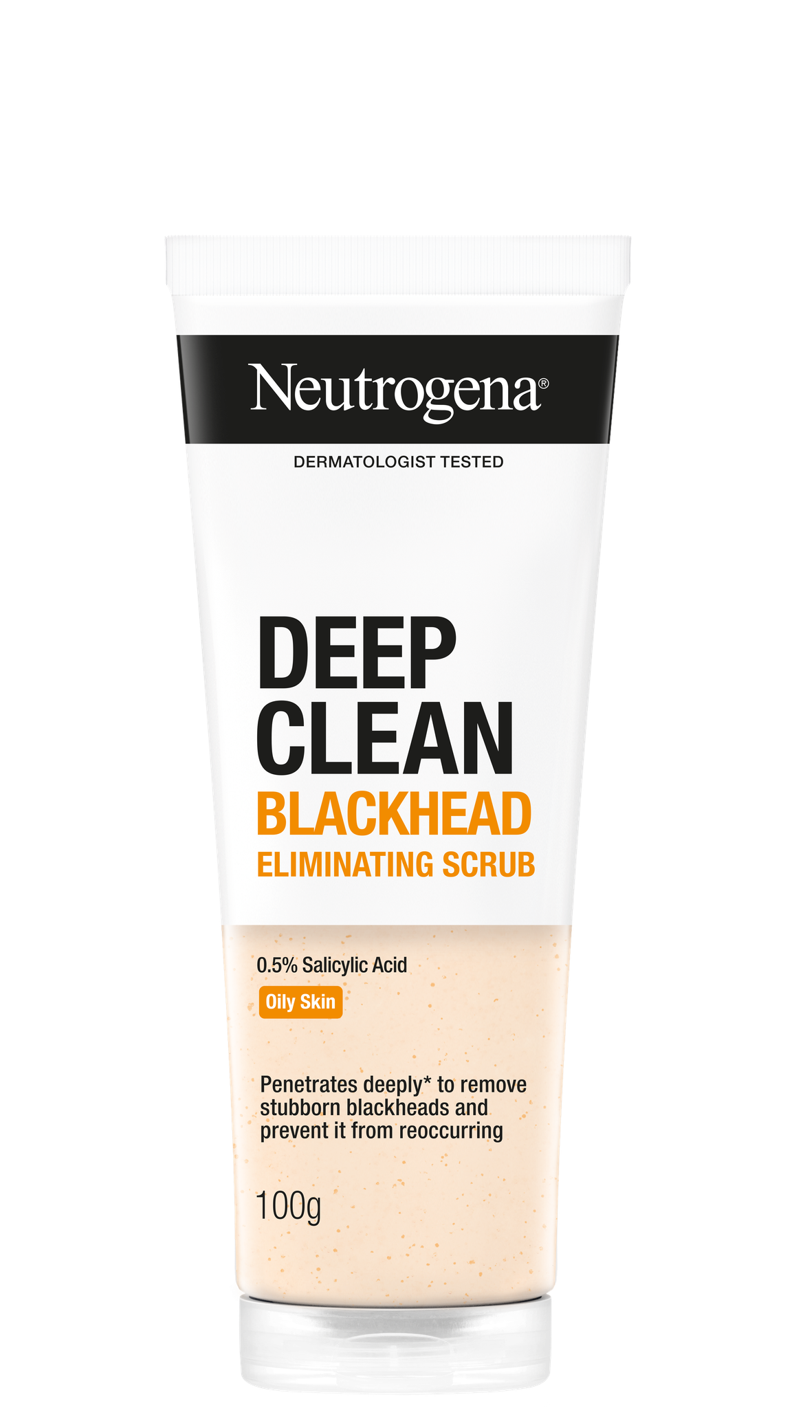 Neutrogena Deep Clean Blackhead Eliminating Scrub 100g- BHA + Microbeads, Oily + Acne-Prone Skin