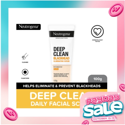 NEUTROGENA Neutrogena Deep Clean Blackhead Eliminating Scrub 100g BHA + Microbeads, Oily + Acne Prone Skin image