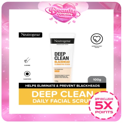NEUTROGENA - Neutrogena Deep Clean Blackhead Eliminating Scrub 100g- BHA + Microbeads, Oily + Acne-Prone Skin