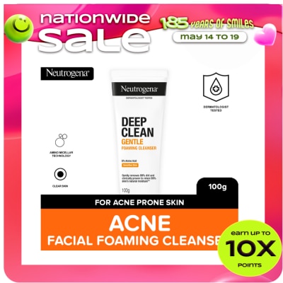 NEUTROGENA - Deep Clean Acne Foaming Cleanser - 100 G