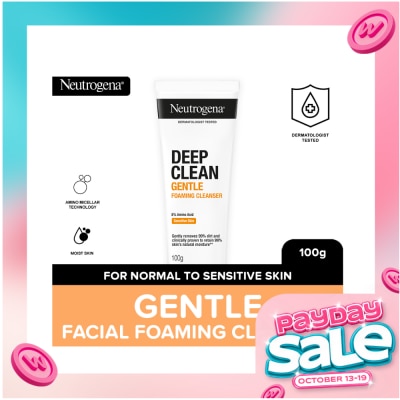 NEUTROGENA Neutrogena Deep Clean Gentle Foaming Cleanser 100g Moisturizing Facial Wash for Combination Skin image