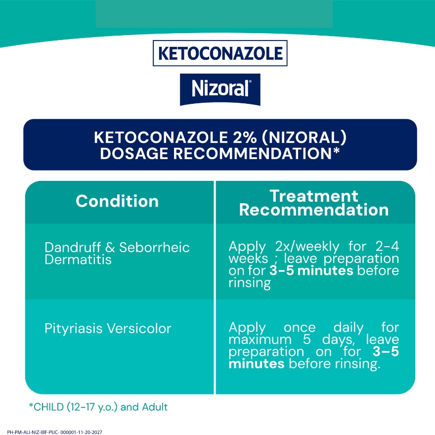 Ketoconazole Dandruff Shampoo Maximum Treatment 6ml