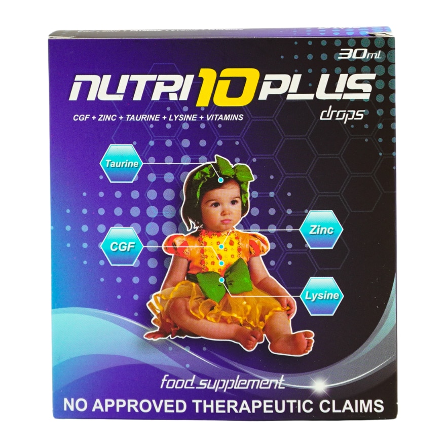 Vitamins + Zinc + CGF Lysine and Taurine Food Supplement Drops 30ml