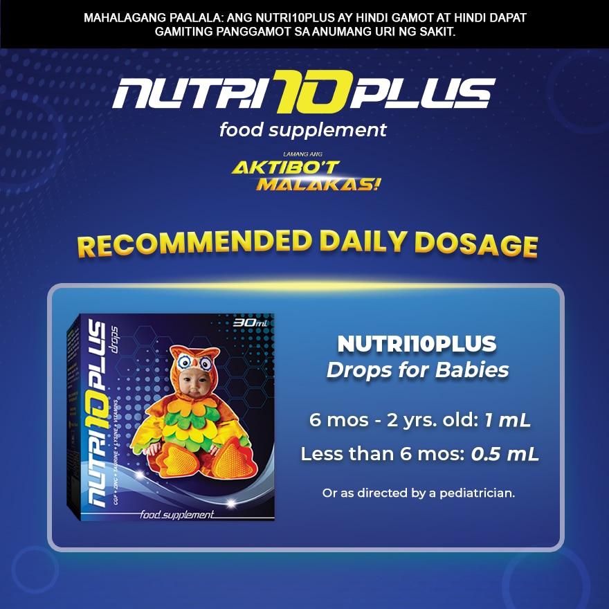 Vitamins + Zinc + CGF Lysine and Taurine Food Supplement Drops 30ml