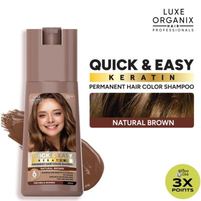 LUXE ORGANIX Luxe Organix Hair Color Shampoo Natural Brown 200ml
