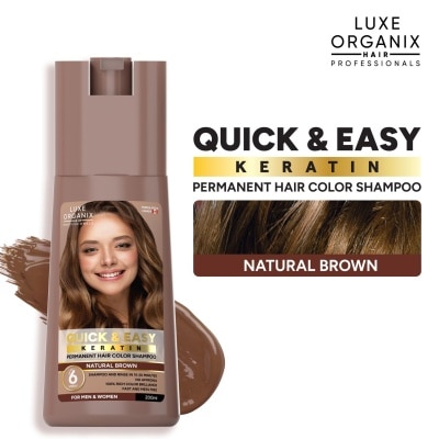 LUXE ORGANIX Luxe Organix Hair Color Shampoo Natural Brown 200ml