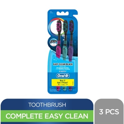 ORAL B Oral B Easy Clean Black Toothbrush 3s
