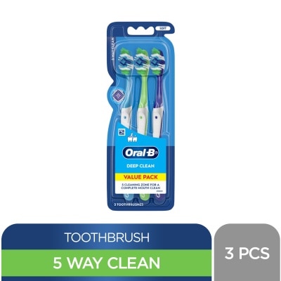 ORAL B 5-Way Clean Soft Toothbrush 3s