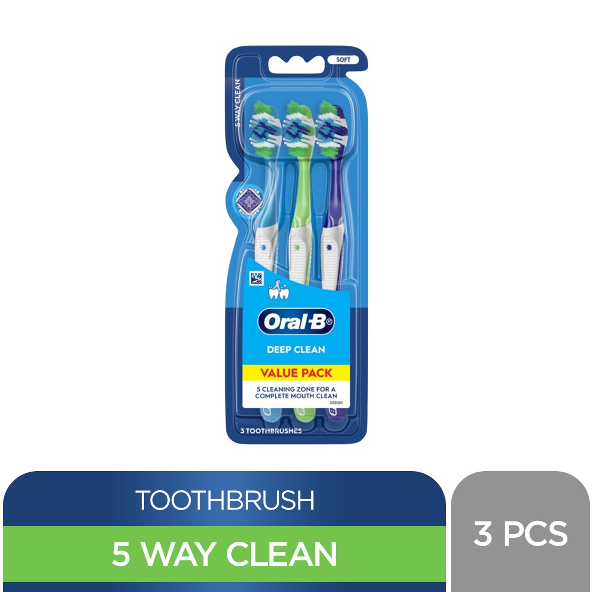 5-Way Clean Soft Toothbrush 3s