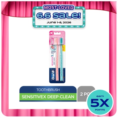ORAL B - ORAL B Oral-B SensitiveX Deep Clean Toothbrush 2s