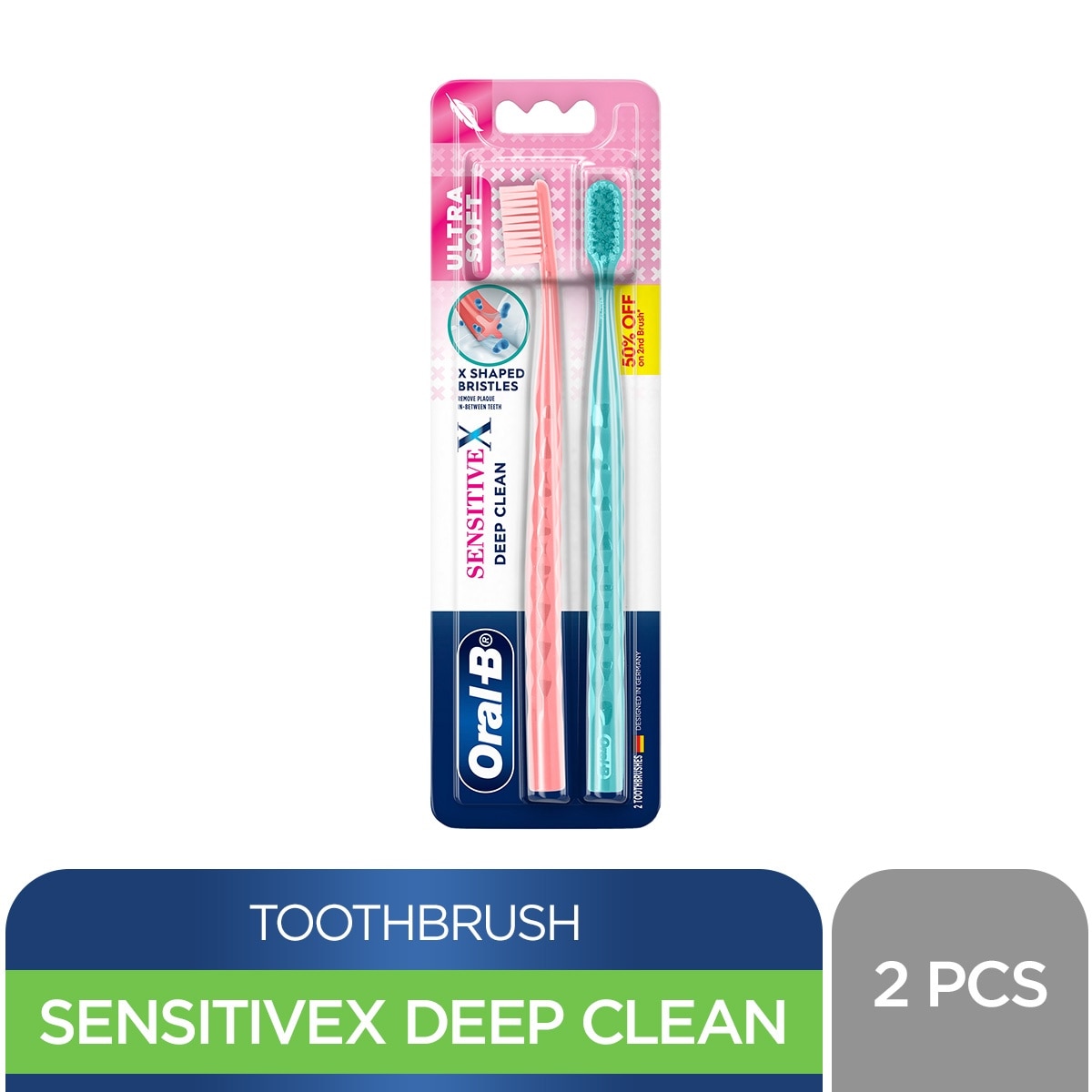 Oral-B SensitiveX Deep Clean Toothbrush 2s