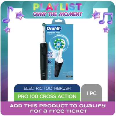 ORAL B - ORAL B Power Electric Toothbrush Pro 100 Cross Action + FREE Travel Case