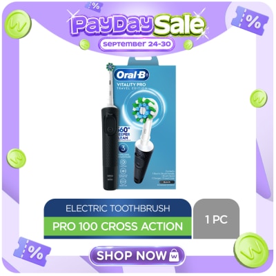 ORAL B ORAL B Power Electric Toothbrush Pro 100 Cross Action + FREE Travel Case image