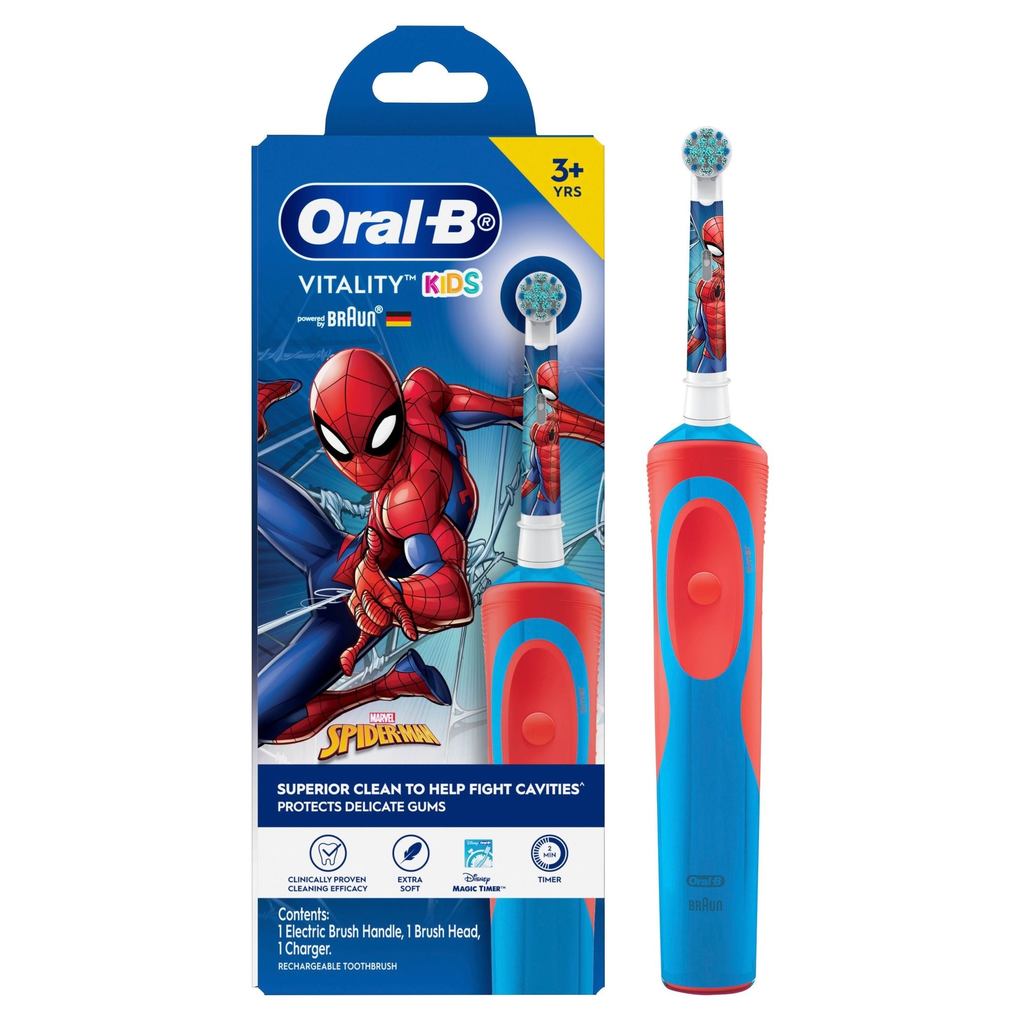 ORAL B Power Electric Toothbrush Cars Kids Handle (Ages 3+)