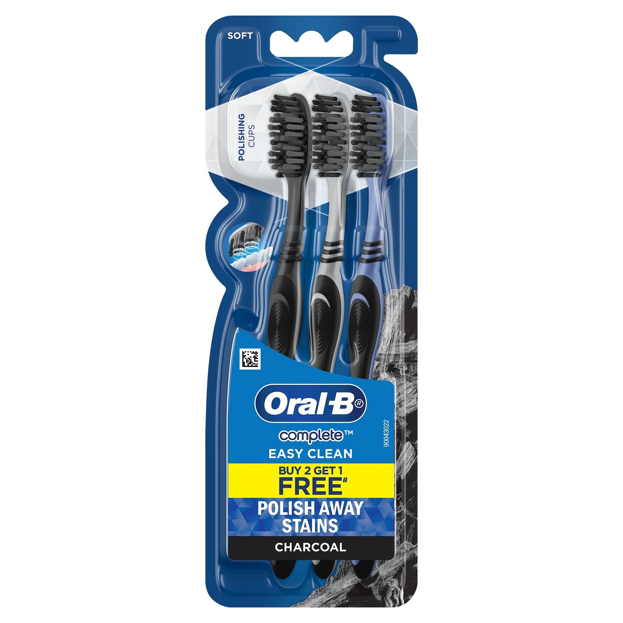Complete Easy Clean Charcoal Toothbrush 3s