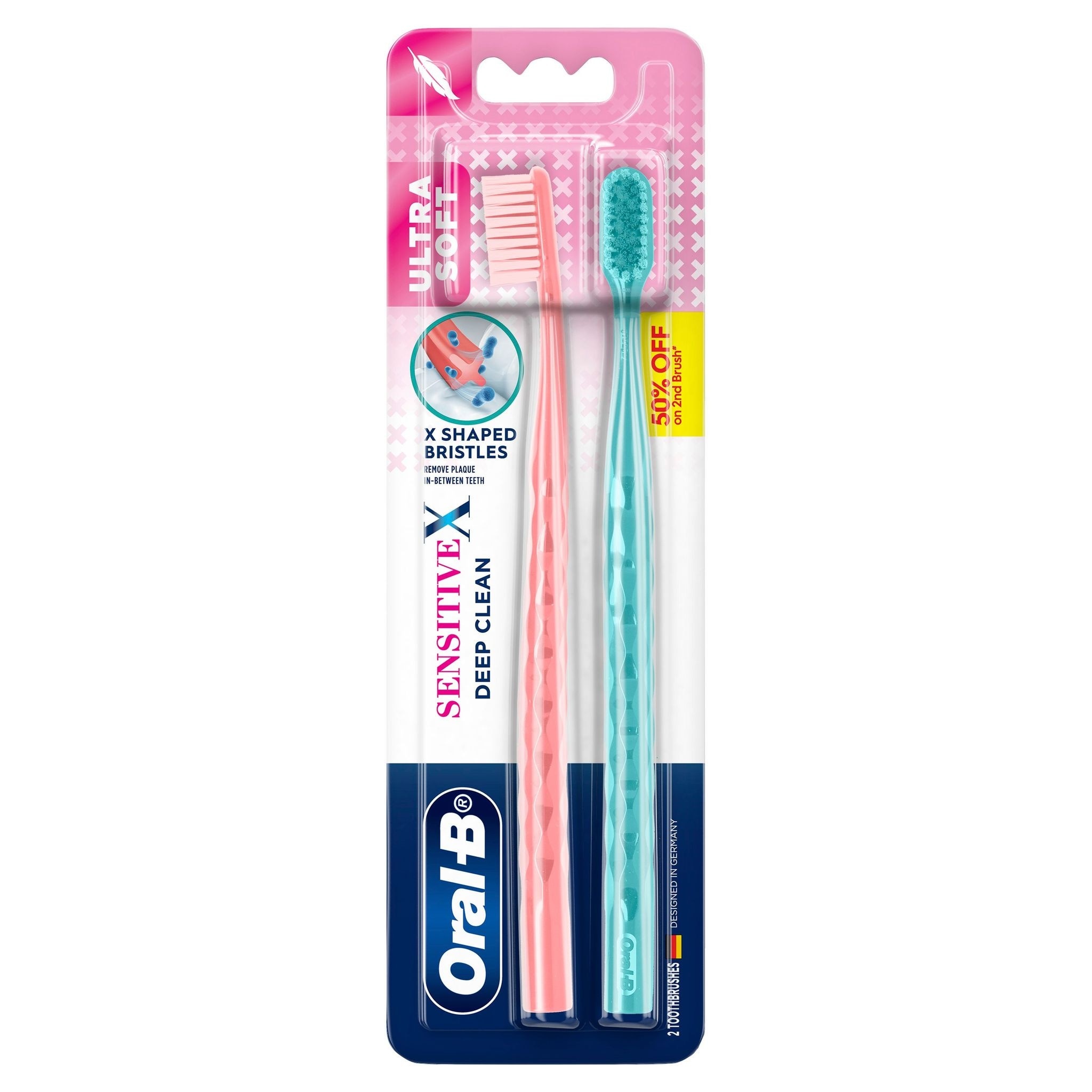 Oral-B SensitiveX Deep Clean Toothbrush 2s